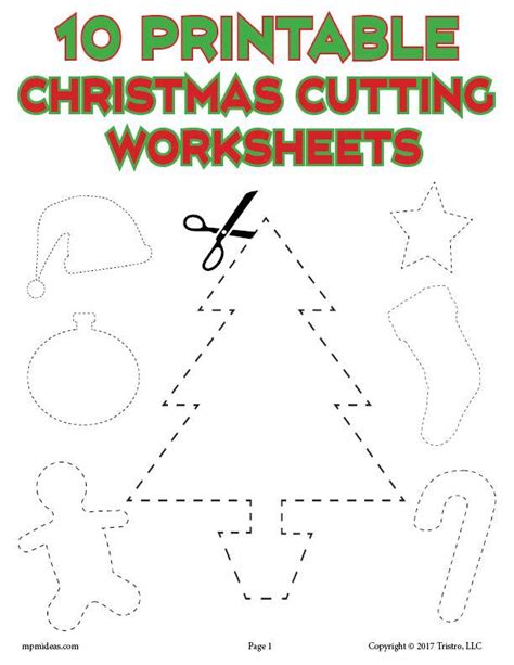 This worksheet contains 18 conversation cards, a quotes box and a matching exercise. 10 Printable Christmas Shapes Cutting Worksheets! - SupplyMe