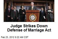 Defense Of Marriage Act News Stories About Defense Of Marriage Act