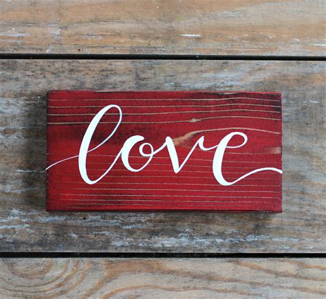 Love Wood Sign Hand Painted In The Usa By Our Backyard