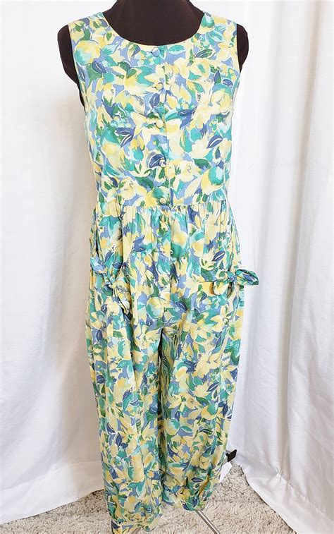 Laura Ashley Romperjumpsuit Suit Made In Great Britain By