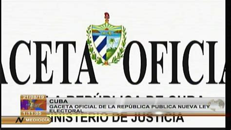 Publica Gaceta Oficial De La República De Cuba Nueva Ley Electoral