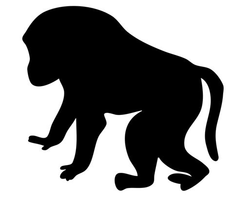 Monkey Free Stock Photo Illustrated Silhouette Of A Monkey 15960