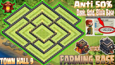 Getting closer to max town hall 14! Coc Th9 Best Farming Base. Clash Of Clans Top 3 Town Hall ...