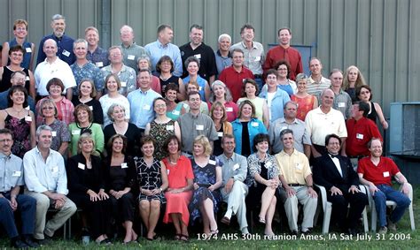 Ames High School Class Of 1974 30th Reunion Group Photo Right Side
