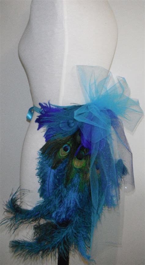 Adult Peacock Feather Costume Bustle Tutu By Burlesqueboutique 7995