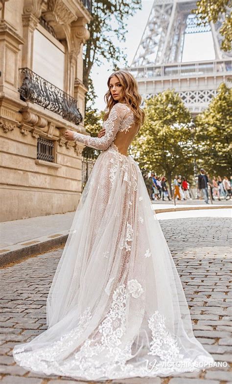 Victoria Soprano 2019 Bridal Long Sleeves High Neck Heavily Embellished