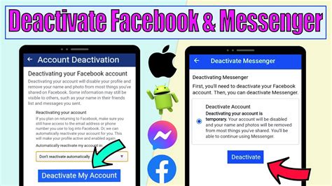 How To Deactivate Facebook And Messenger Account 2023। Messenger