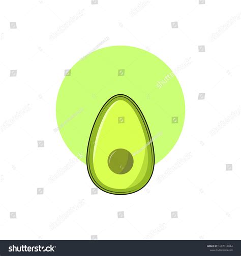 ilustración vektor Icono de fruta aguacate vector de stock libre de