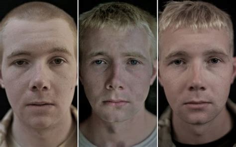 Portraits Of Soldiers Before During And After War