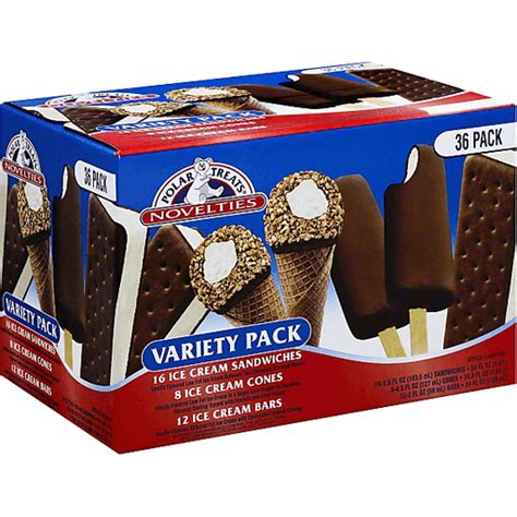Polar Treats Novelties Ice Cream Variety Pack 36 Ct Box Ice Cream