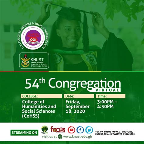 watch live knust 54th congregation virtual college of humanities and social sciences