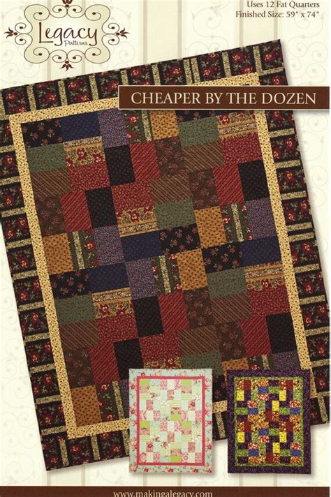 Cheaper By The Dozen Quilt Pattern By Legacy Patterns Free
