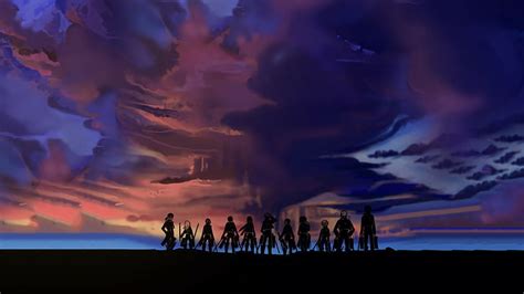 Untuk berlindung dari serangan para titan, umat manusia membangun tembok yang sangat besar dan tinggi. Shingeki no Kyojin, anime, silueta, Fondo de pantalla HD ...