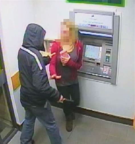 South Molton Cashpoint Robbery Cctv Footage Shows Moment Teenage Girl Has Knife Pulled On Her