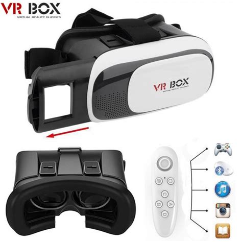 Juegos vr box con mando. Lentes De Realidad Virtual Visor Vr Box 2.0 Google Carboard