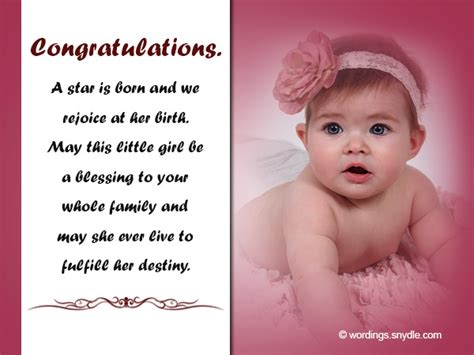 Congratulations Messages For New Baby Girl Wordings And Messages