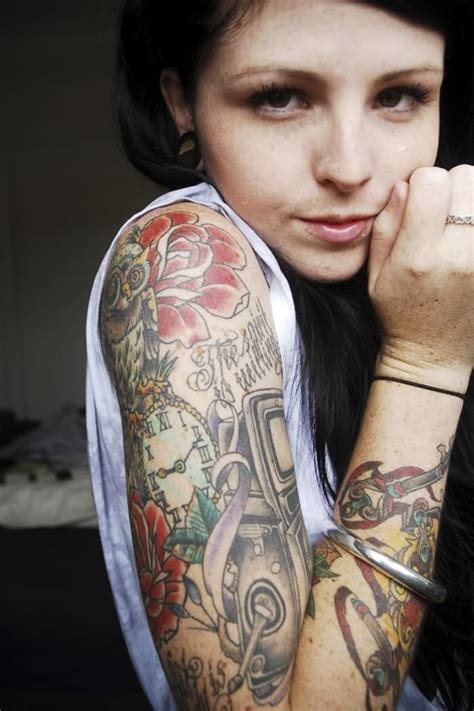 80 Feminine Full Sleeve Tattoos Tattoo Ideas Artists And Models