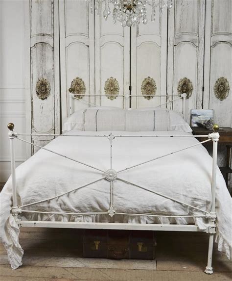 This is because when heated, metal becomes flexible. Hailey White Iron Bed B551 from Full Bloom Cottage | Iron ...