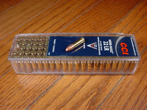 Box 100 Rounds Of Cci Mini Mag 22 Long Rifle Plated Solid Point 22