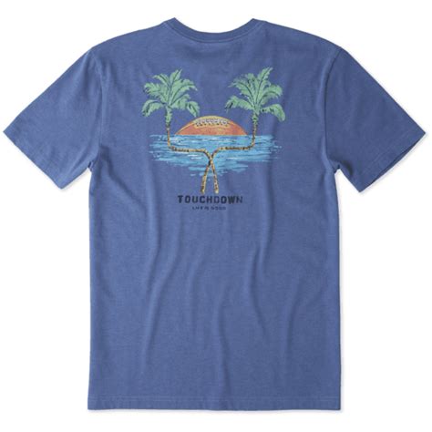 Mens Palm Tree Football Crusher Tee Life Is Good Official Site