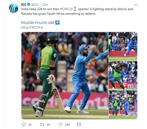 India vs South Africa Live Score World Cup 2019 Match: India beat South ...