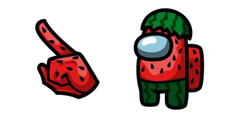 Among Us Watermelon Character Cursor Custom Cursor In 2021 Cute