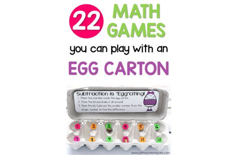 Egg Carton Math Games for First Grade. Perfect for Math Centers! | Math games, Math, Math methods