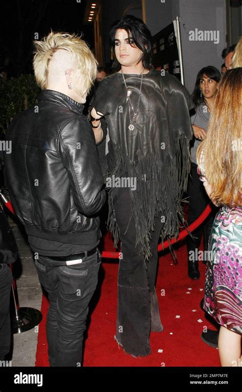 Pop Singer Adam Lambert Smiles And Chats With Friends As He Arrives At