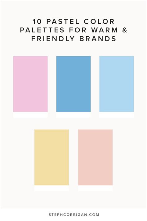 Pastel Color Palettes For Warm Friendly Brands Pastel Colour