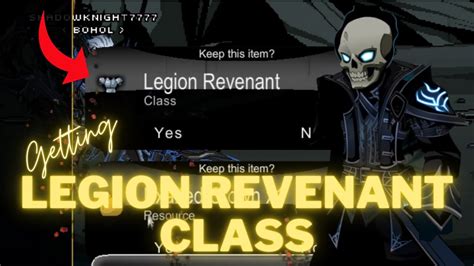 Aqw Getting Legion Revenant Class 2021 Youtube