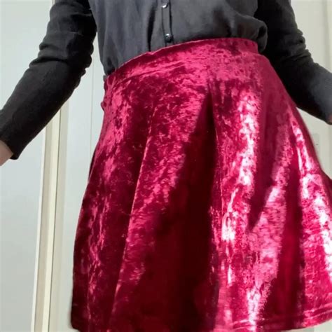 Red Skater Mini Skirt I Love But Just Dont Get To Depop