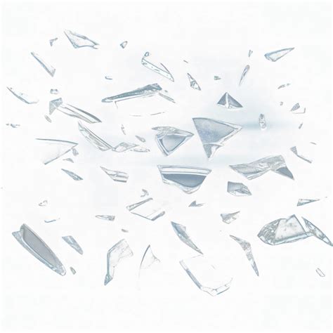 broken sharp glass shards explosion splash visual special effects decorative pattern explode