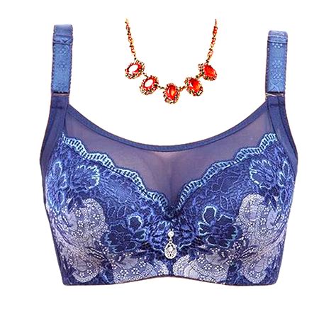 Female Lingerie Sexy Embroidery Minimizer Lace Bras Plus Size Push Up