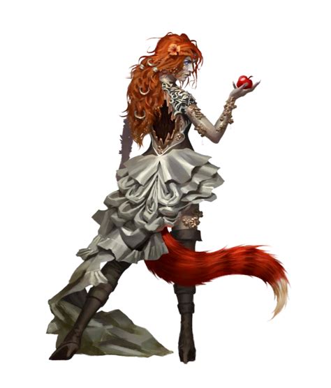 Huldra Female Fox Fey Hallow Tree Lenira Re Pathfinder E PFRPG PFSRD DND D D E E