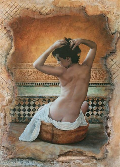 Pintura Moderna y Fotografía Artística Espalda de Mujer Desnuda