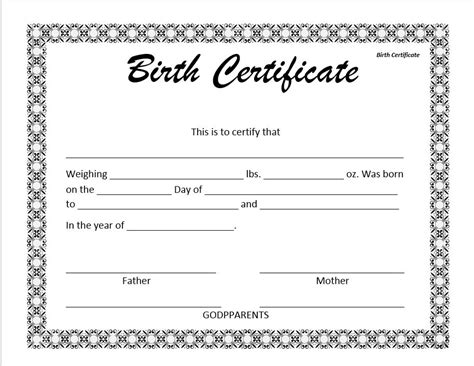 Birth complete name of the child (first, middle, last) 2 national statistics office. 14 Free Birth Certificate Templates In Ms Word & Pdf ...