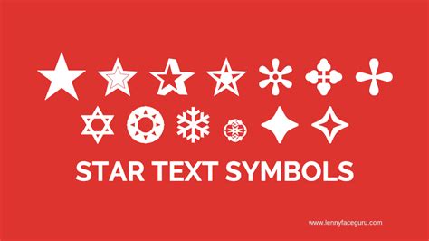 ۞ Star Text Symbols Star Emoticon