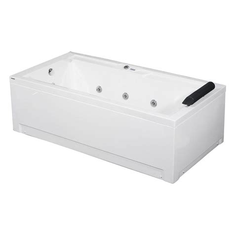 Eago am199etl 5ft clear rounded corner acrylic whirlpool bathtub for two msrp: Aston MT601-R 5.6 ft. Fiberglass-Reinforced Acrylic Right ...
