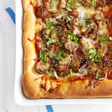 Homemade Chicago Deep Dish Pizza Recipe Taste Of Home