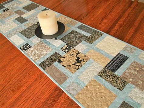 Chilewich placemats and runners are beautiful, easy to clean and durable. Quilted Table Runner in Neutral Black White Gray and Blue ...