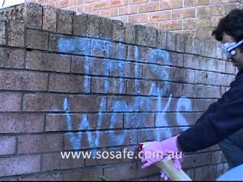 We focus on removing a single brick. How to remove spray paint from brick with SoSafeUSA.com ...