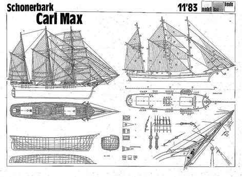 Topsail Schooner Carl Max Xixc Ship Model Plans Best Ship Models