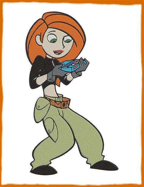 Kim Possible Fill Embroidery Design Instant Download Etsy