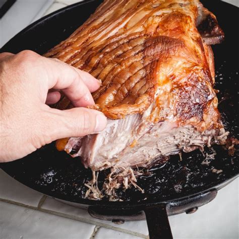 Remove the pork from the oven, take off the foil, and baste the meat with the fat in the bottom of the tray. The Best Oven Roasted Pork Shoulder I Ever Cooked ...