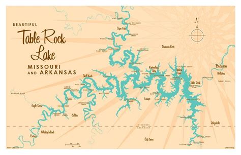 Table Rock Lake Map With Mile Markers