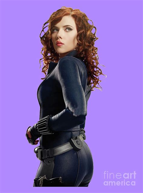 Black Widow Scarlett Johansson Purple Digital Art By Scott D Van