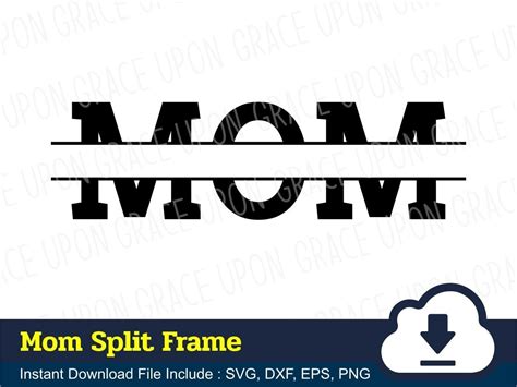 Mom Split Frame SVG | Vectorency
