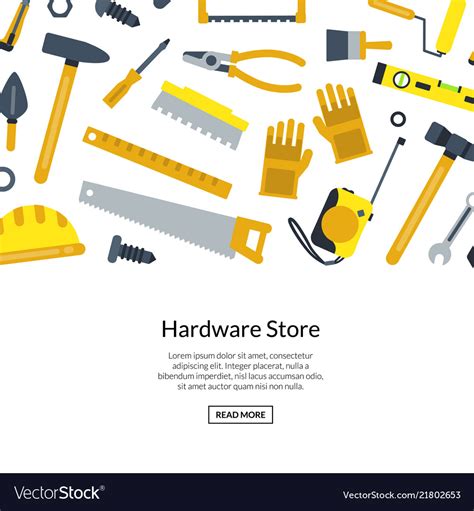 Free Download Flat Construction Tools Background Royalty Free Vector