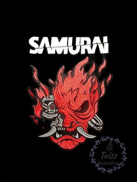 Cyberpunk 2077 Patch Embroidered Back Patch Samurai Oni Etsy