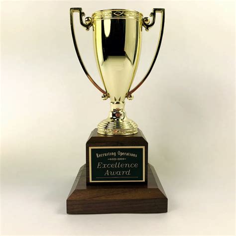 7 Inch Walnut Base With Metal Cup Trophy By Athletic Awards